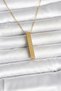 316L Steel Gold Color Ayetel Kürsi Written Bar Necklace Tj-Bko11057
