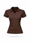 Polo Neck Slim Fit Solid Color Stretch Fabric Cotton Stretchy Short Sleeve T-Shirt/Top Women's Clothing - 3