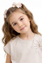 Girl's Wide-Leg Pants Set with Floral Detail T-Shirt - 3