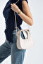 Nçs Cream Bow Strap Detailed Women's Crossbody Bag - 3