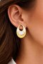 Detailed Gold Steel Earrings - 2