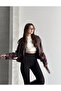 New Season Trendy Leather Jacket with Buttons and Belt - 3