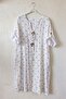 Italian White Collared Short Sleeve Buttoned Casual Linen Look Woven Dress 115 65 - 6
