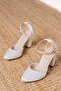 Helen High Heels with White Satin Detail - 3