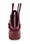 Burgundy Shiny Look Belt Detailed Bucket Model Women's Shoulder Bag - 7