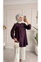 Women's Ruffle Detailed Buttoned Summer Tunic – Loose Fit Stylish Hijab Tunic (Khaki, White, Plum) - 7
