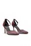 Women's Burgundy High Heel Round Toe Heeled Shoes - 5