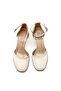 Women's Beige High Heel Round Toe Heeled Shoes - 3