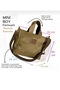 Mini Size Zippered Tile Cotton Canvas Handbag / Crossbody Bag - 7
