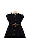 Girls' Dress with Belt, 1 Quality Fabric - 4