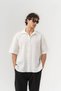 Ripple Crinkle Fabric Oversize Short Sleeve Shirt - 3
