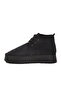 Black Fur Laced Women's Flat Boots - 4