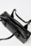 Women's Şebboy Black Design Border Lined Zipper Closure Baguette Handbag and Shoulder Bag - 6