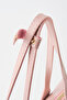 Women's Şebboy Pink Design Edged Lined Zipper Closure Baguette Handbag and Shoulder Bag - 6