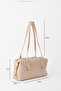 Women's Şebboy Mink Design Edged Lined Zipper Closure Baguette Handbag and Shoulder Bag - 2
