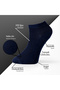 Pure Bamboo Men's Booties Flat Short Assorted Socks Black-White-Navy Blue-Grey Seamless Premium Boxed 7-Piece L5952Aznp Softaura - 5