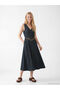 Nevavm V-Neck A-Line Jean Dress with a Difference