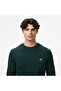 Regular Fit Long Sleeve Crew Neck Men's Dark Green T-Shirt - 2