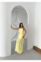 Women's Yellow Ruffle Detailed Multi-Chiffon Fabric Maxi Dress - 3