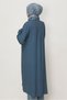 Linen Shirt Collar Long Tunic 46484 - 4