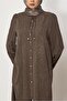 Satin Jacquard Tunic with Neck Tie 46512 - 3