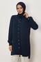 Satin Jacquard Tunic with Neck Tie 46512