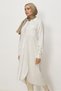 Linen Shirt Collar Long Tunic 46484