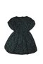 Women's Green Floral Patterned V-Neck Elastic Waist Beach Dress - 3