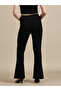 Black Ribbed Flared Pants - 4