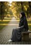 شال من سلسلة إيبيكي جاكار بنمط الفقاعات - أسود - 2