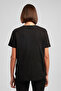 Londonlogo Women's Relaxed Fit 100% Cotton Printed Crew Neck T-Shirt Black - 3