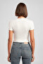 Ecru Women's T-Shirt 262 Lcf 242007 Abel Ekru - 5
