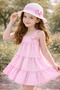 Girl's Plaid Hat and Cotton Summer Dress - 5