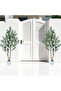 156cm Artificial Olive Trees with 50 LED,Faux Olive Tree with White Planter for Home Office Decor - 6