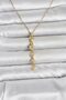 Stylish 316L Steel Gold Color Sea Themed Y Model Zircon Stone Women's Necklace Teachers Mothers Lovers