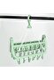 Foldable Laundry Hanger Drying Racks with 32 Clips For small garments Laundry Clothes Green - 4