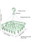 Foldable Laundry Hanger Drying Racks with 32 Clips For small garments Laundry Clothes Green - 2