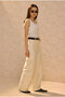 Gabardin Barrel Trousers Ecru - 4