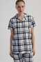 Women's Light Brown Suprem Shirt Collar Buttoned Pajama Top - 3