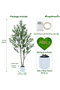 156cm Artificial Olive Trees with 50 LED,Faux Olive Tree with White Planter for Home Office Decor - 8