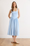 Women's Blue Gipeli Backed Midi Woven Dress Elb-19002635 - 3