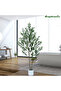 156cm Artificial Olive Trees with 50 LED,Faux Olive Tree with White Planter for Home Office Decor - 2