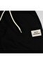 Girl's Black Pants with Elastic Waist and Knee Detail - 2
