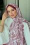 Aras Pattern Digital Shawl Claret Red - 4