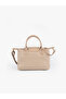 Knitted Textured Mink Shk135 Faux Leather, Single Compartment, Double Strap Hand, Arm and Cross Shoulder Bag - 4