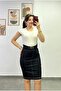 Skirt Blouse Look Belt Detailed Pencil Dress - 4
