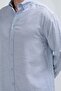Men's Long Sleeve Buttoned 100% Cotton Shirt Blue - 1001 - 2