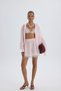 Sivota Lace Detail Striped Pink Shirt Shorts Set - 2