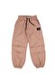 Girl's Salmon Leg Elastic Waist Knee Detailed Single Bottom