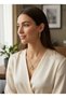 Lyra Women's Necklace Opal Stone Steel Necklace Minimal Stylish Women's Necklace - 3